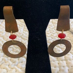 Torched Patina Artist Studio Front Hoops-NWT